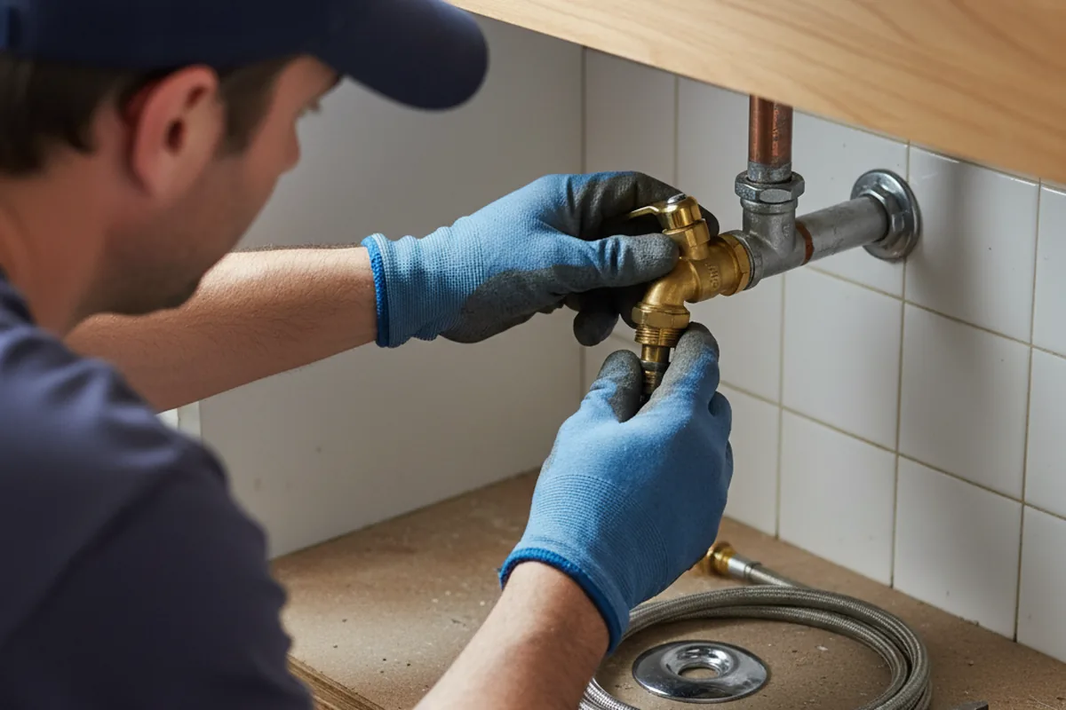 Shutoff valve and fitting work during Well Pump Repair in Rockford